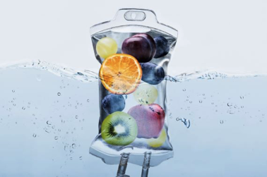 picture of IV bag with fruit and water inside
